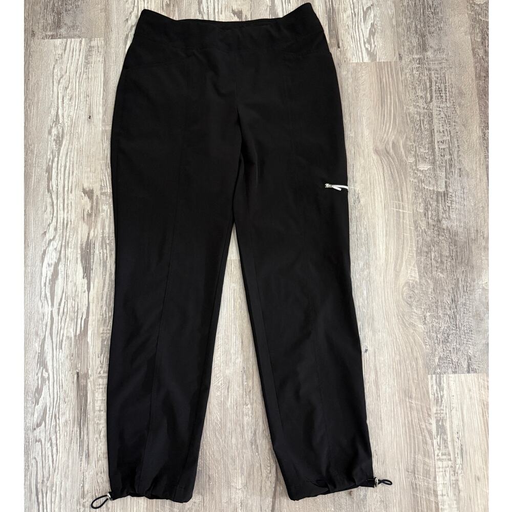 Chico’s Zenergy‎ Women’s Black Pull-On Active Pants Zip Pocket Size 2R